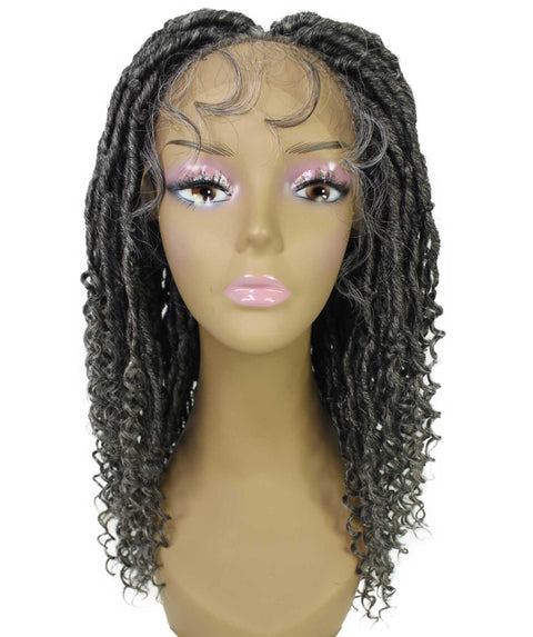 Angel Charcoal Grey Locs Twists Lace Wig