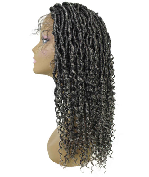 Angel Charcoal Grey Locs Twists Lace Wig