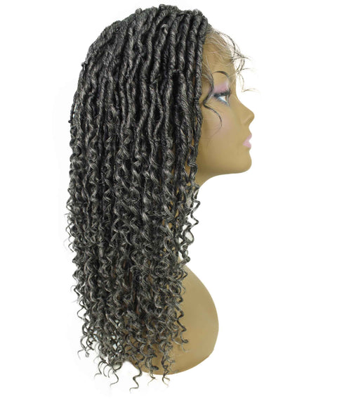 Angel Charcoal Grey Locs Twists Lace Wig