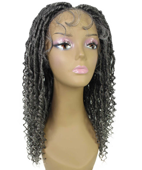 Angel Charcoal Grey Locs Twists Lace Wig