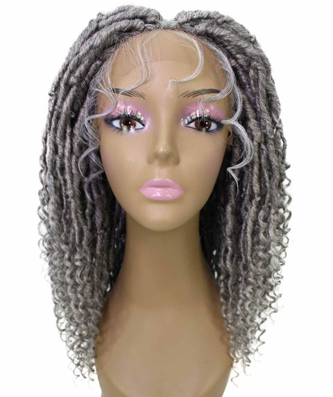 Angel Grey Locs Twists Lace Wig