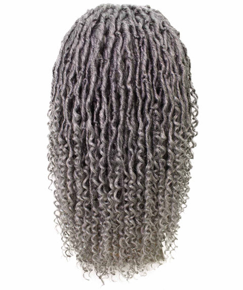Angel Grey Locs Twists Lace Wig