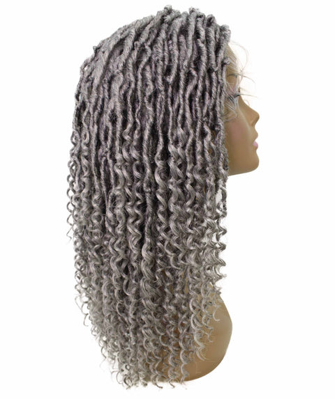 Angel Grey Locs Twists Lace Wig