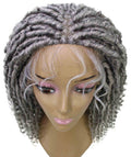Angel Grey Locs Twists Lace Wig
