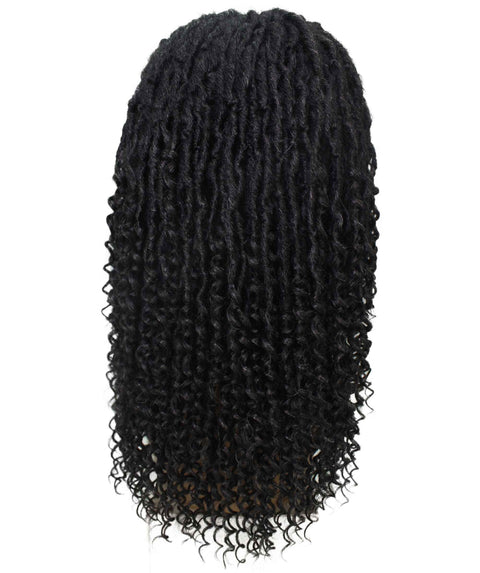 Angel Salt and Ppepper Grey Locs Twists Lace Wig