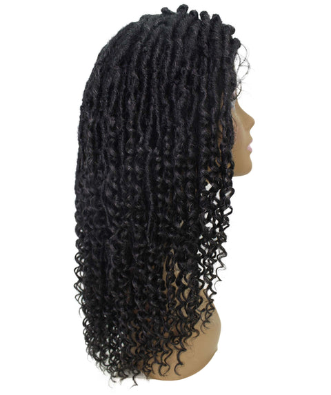 Angel Salt and Ppepper Grey Locs Twists Lace Wig