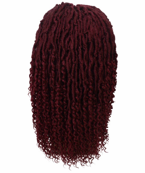 Angel Burgundy Locs Twists Lace Wig