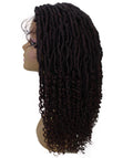 Angel Deep Red and Black Blend Locs Twists Lace Wig