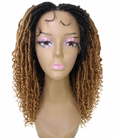 Angel Honey Blonde Ombre Locs Twists Lace Wig