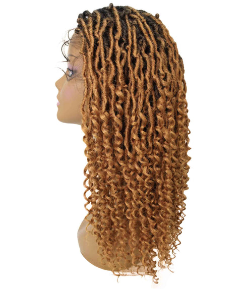 Angel Honey Blonde Ombre Locs Twists Lace Wig