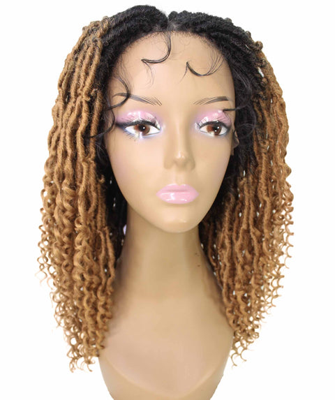 Angel Honey Blonde Ombre Locs Twists Lace Wig