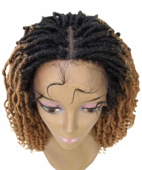 Angel Honey Blonde Ombre Locs Twists Lace Wig