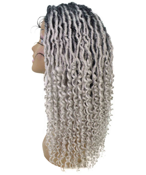 Angel Grey Ombre Locs Twists Lace Wig