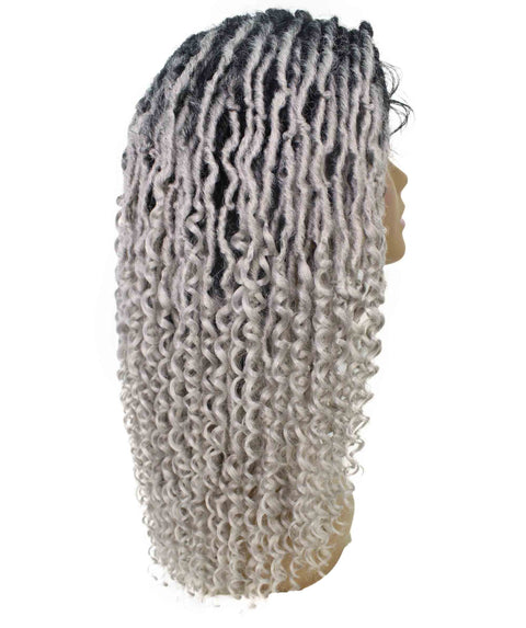 Angel Grey Ombre Locs Twists Lace Wig