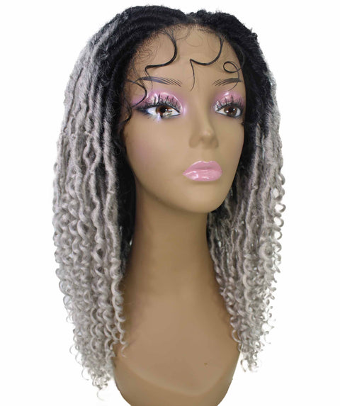 Angel Grey Ombre Locs Twists Lace Wig