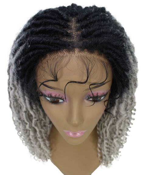 Angel Grey Ombre Locs Twists Lace Wig