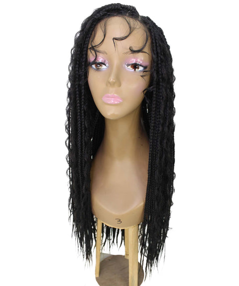 Hailey Black Braids Lace Wig