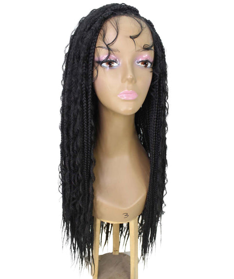 Hailey Black Braids Lace Wig