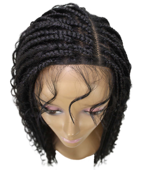 Hailey Black Braids Lace Wig