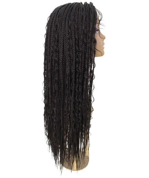 Hailey Natural Black Braids Lace Wig