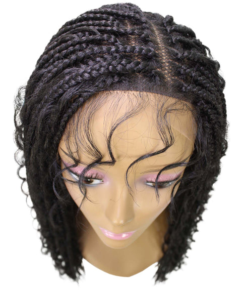 Hailey Natural Black Braids Lace Wig