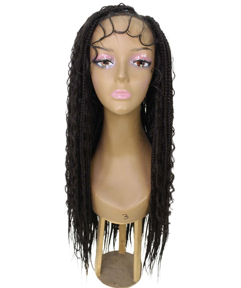 Hailey Dark Brown Braids Lace Wig