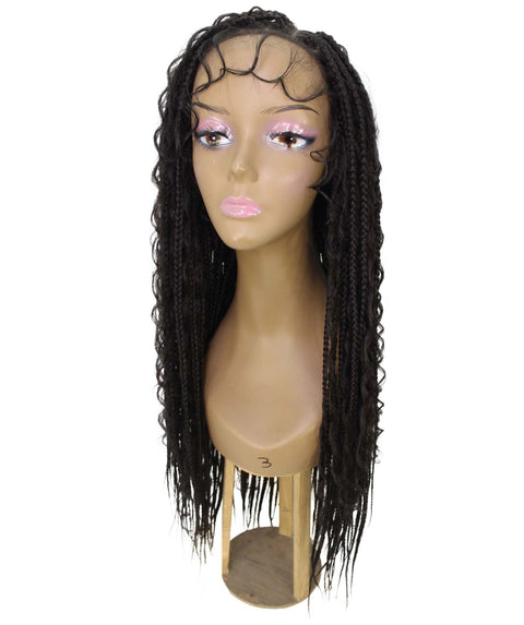 Hailey Dark Brown Braids Lace Wig