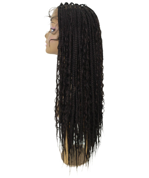 Hailey Dark Brown Braids Lace Wig
