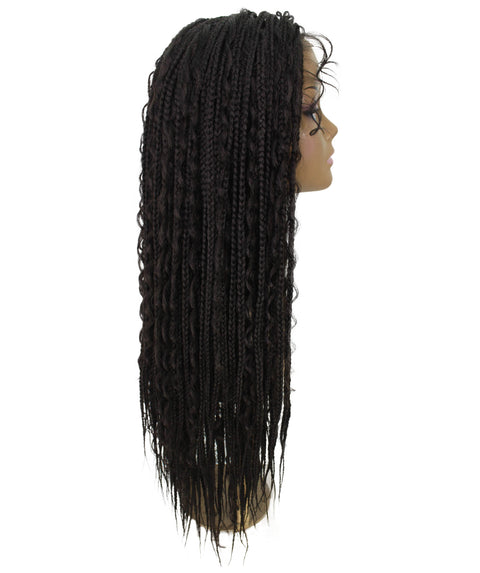 Hailey Dark Brown Braids Lace Wig