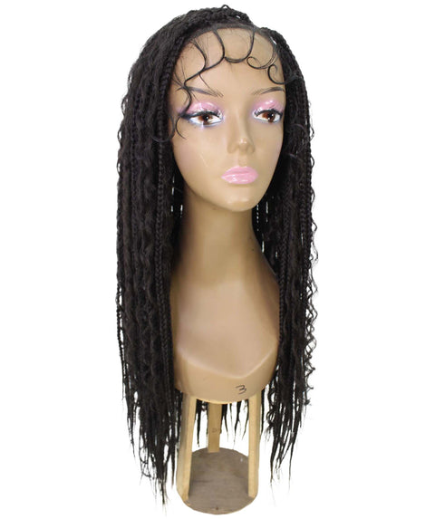 Hailey Dark Brown Braids Lace Wig