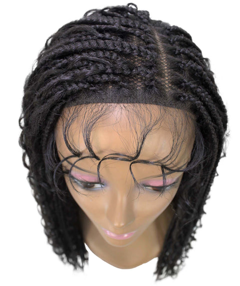 Hailey Dark Brown Braids Lace Wig