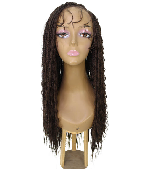 Hailey Medium Brown Braids Lace Wig