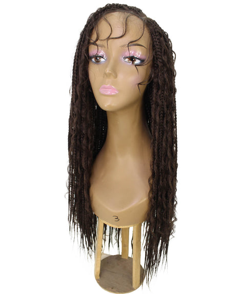Hailey Medium Brown Braids Lace Wig