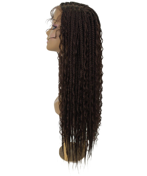 Hailey Medium Brown Braids Lace Wig