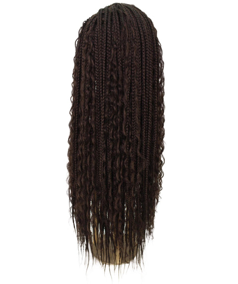 Hailey Medium Brown Braids Lace Wig