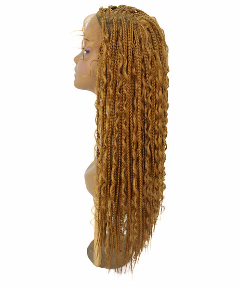Hailey Golden Blonde Braids Lace Wig