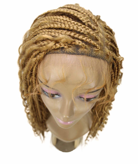 Hailey Golden Blonde Braids Lace Wig