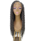 Hailey Charcoal Grey Braids Lace Wig