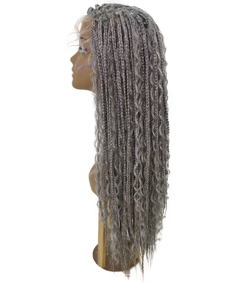Hailey Grey Braids Lace Wig