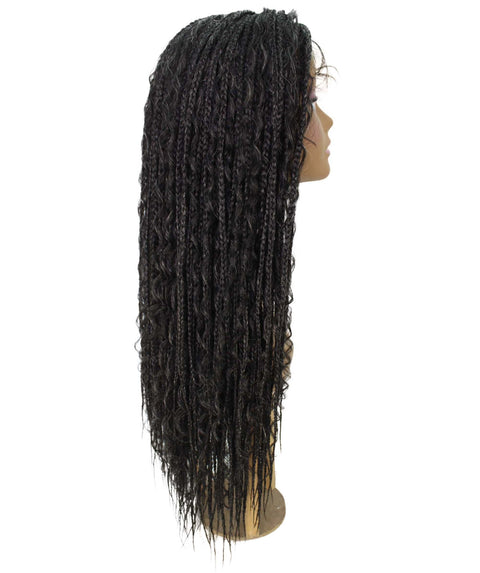 Hailey Salt and Ppepper Grey Braids Lace Wig