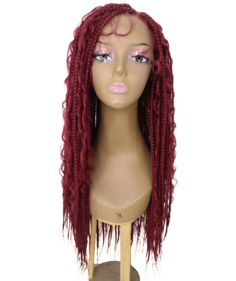 Hailey Burgundy Braids Lace Wig