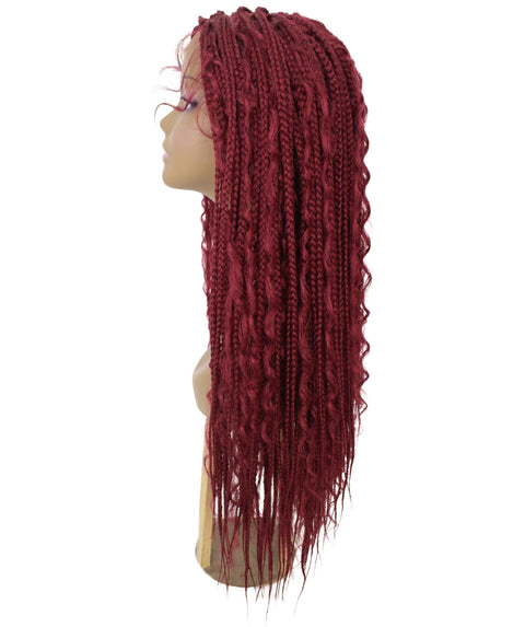 Hailey Burgundy Braids Lace Wig