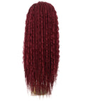 Hailey Burgundy Braids Lace Wig