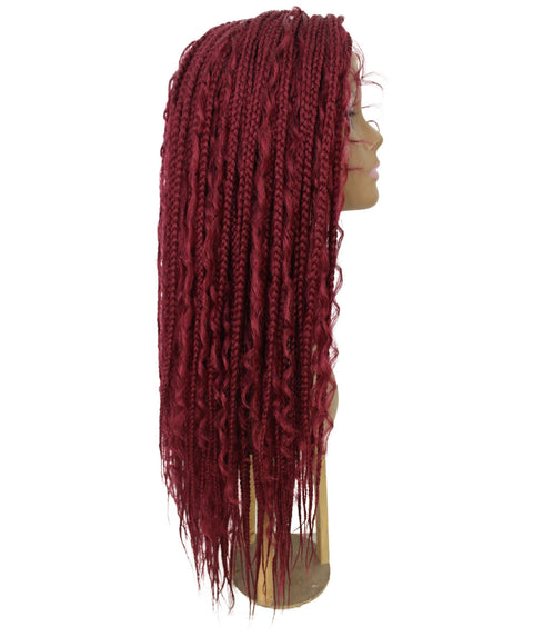 Hailey Burgundy Braids Lace Wig
