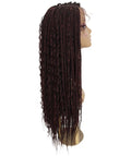 Hailey Deep Red and Black Blend Braids Lace Wig