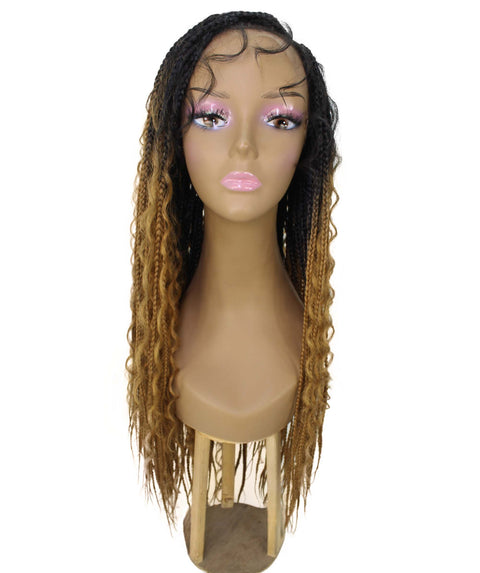 Hailey Honey Blonde Ombre Braids Lace Wig
