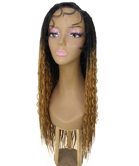 Hailey Honey Blonde Ombre Braids Lace Wig