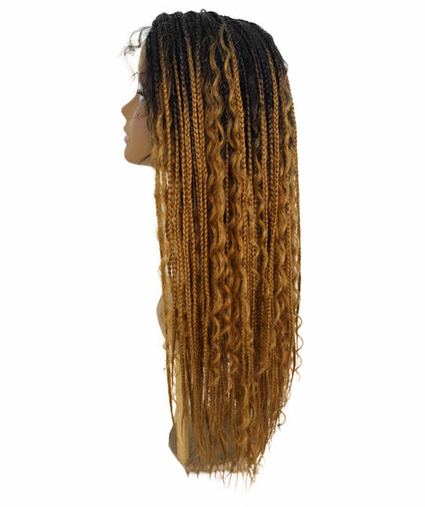 Hailey Honey Blonde Ombre Braids Lace Wig