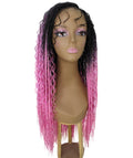 Hailey Dark Pink Ombre Braids Lace Wig