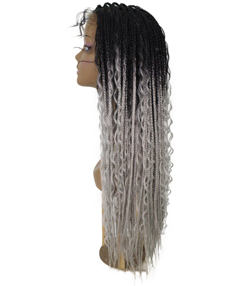 Hailey Grey Ombre Braids Lace Wig